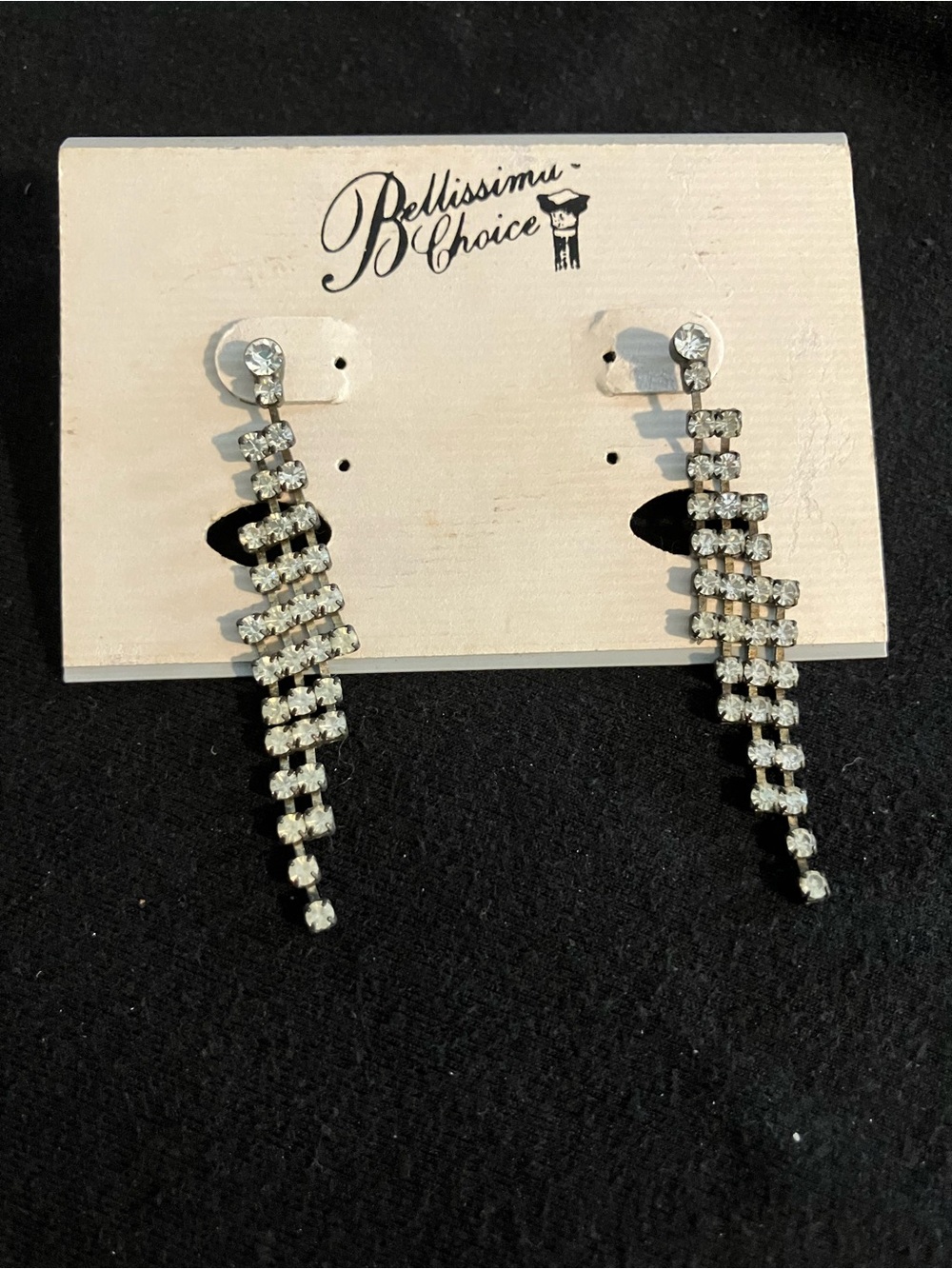 Bellissima Choice Silver Crystal Cascade Drop Earrings